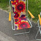 Vintage 70s Flower Power camping chair