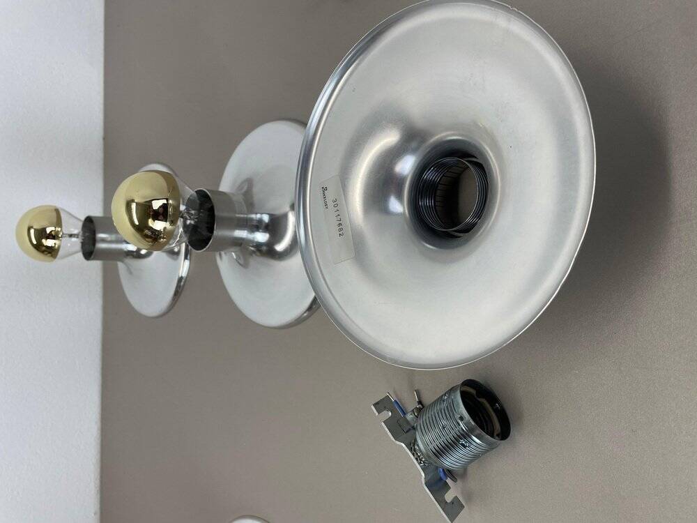 Silver disc wall lamps by Charlotte Perriand, Germany, 1970s, set of 4