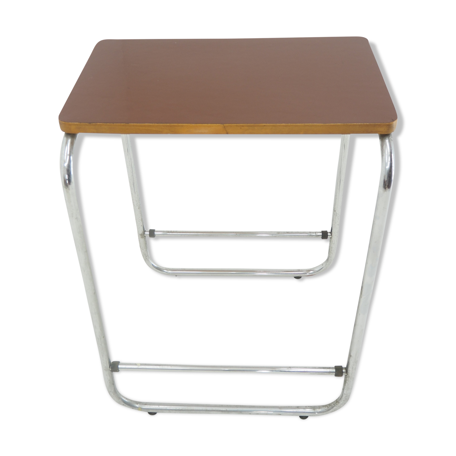 midcentury chrome side table, 1960s