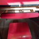 Extendable table + drawer in red Formica – Vintage