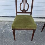 Pair of lyre chairs