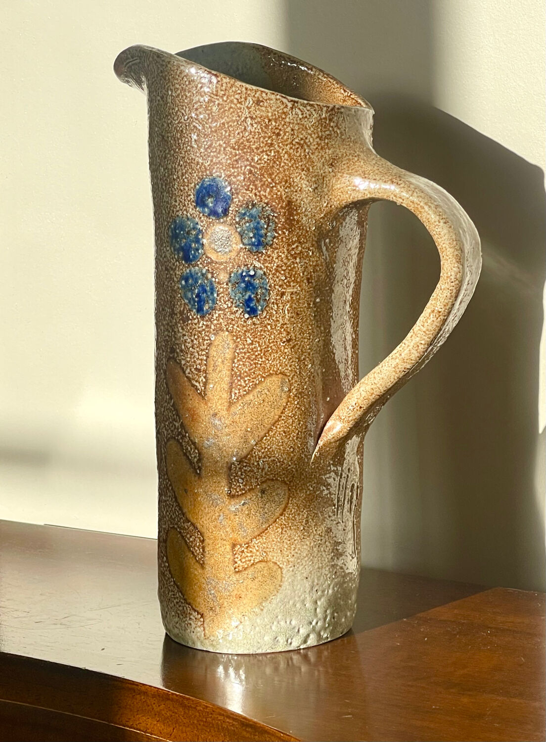 Stoneware jug by Jean Claude Monange.