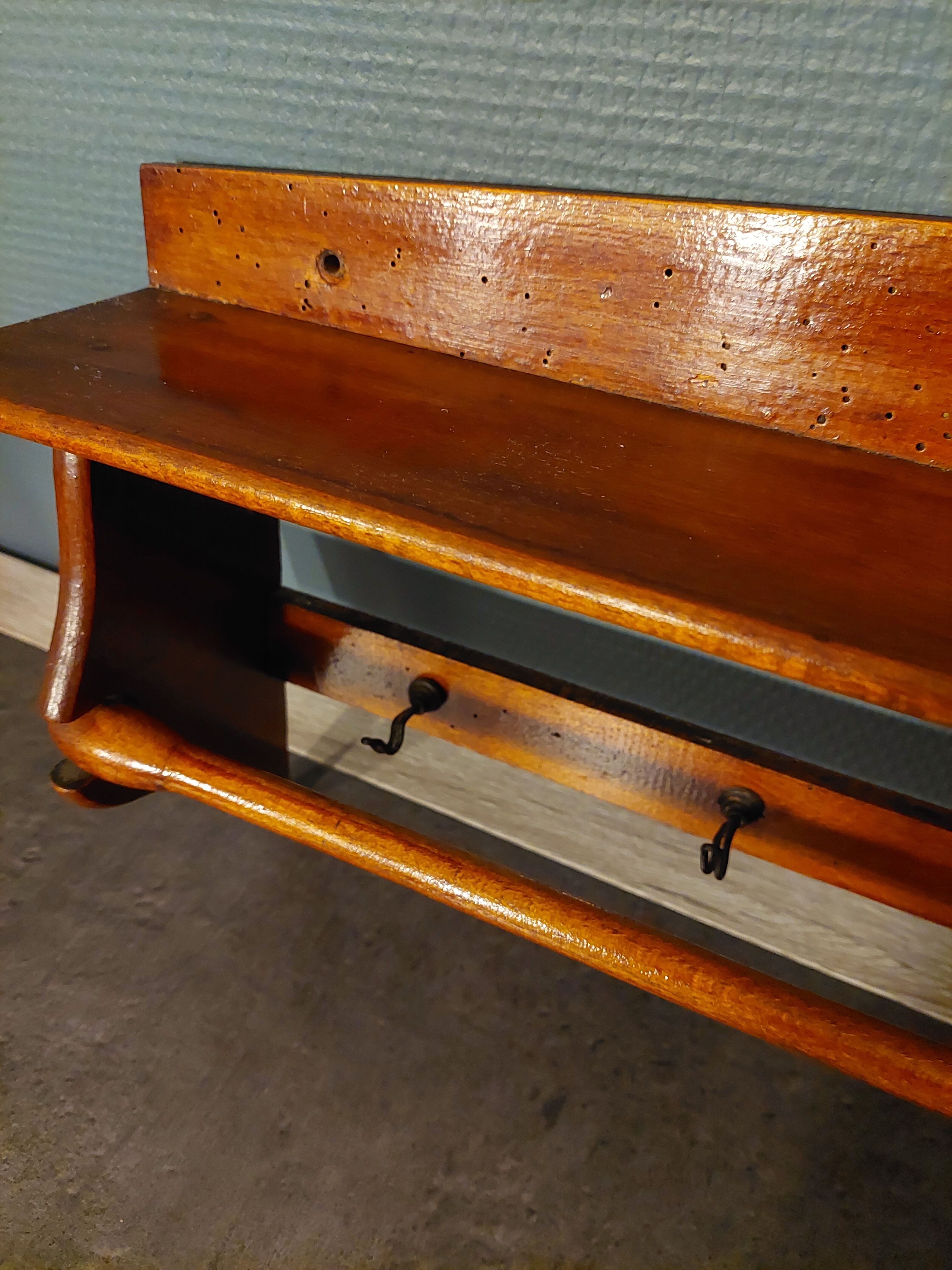 Vintage wooden tea towel holder