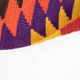 Vintage Oriental Diamond Pattern Large Floor Turkish Kilim Rug 6' X 11'2"