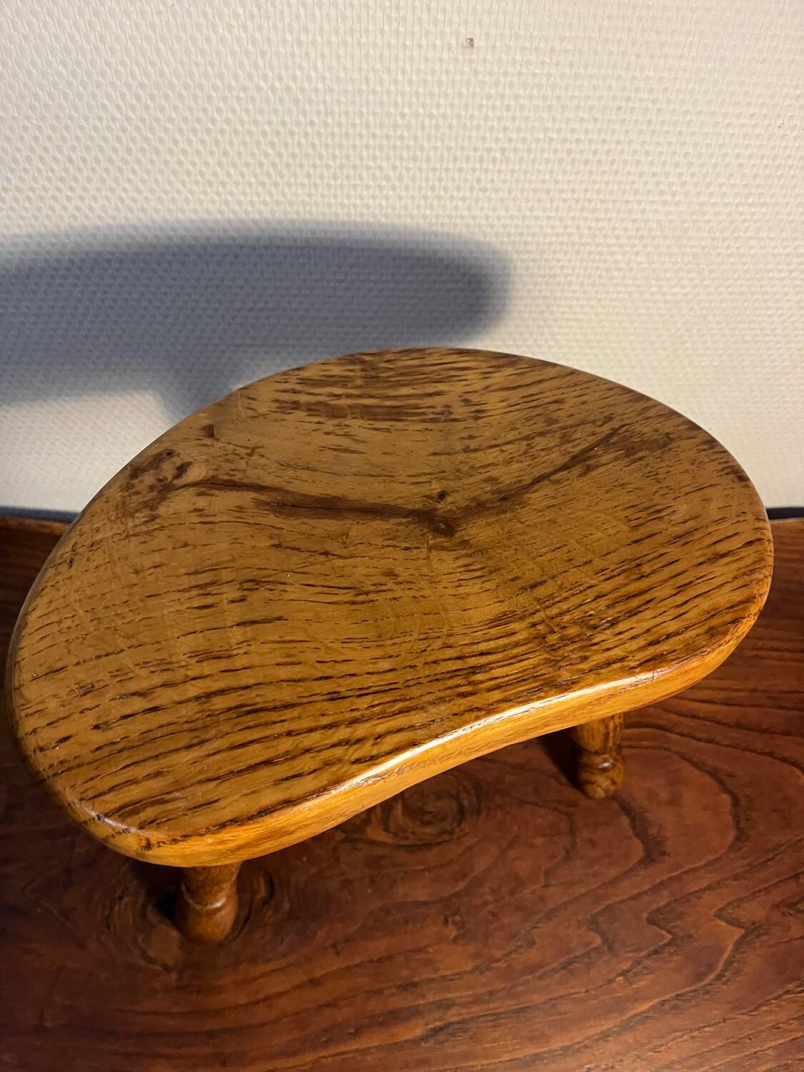 Small oak tripod stool or plant stand