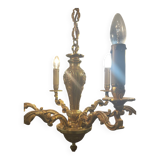 Golden bronze chandelier