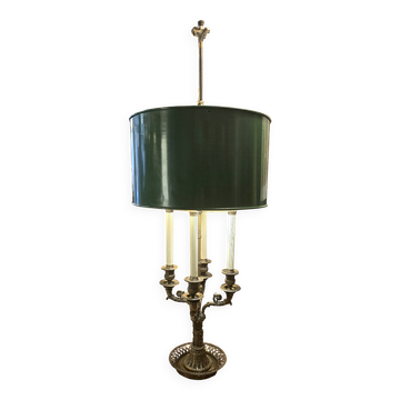 Empire style bronze hot water bottle lamp, early 20th century