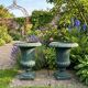 Pair of antique Medici vases in cast iron