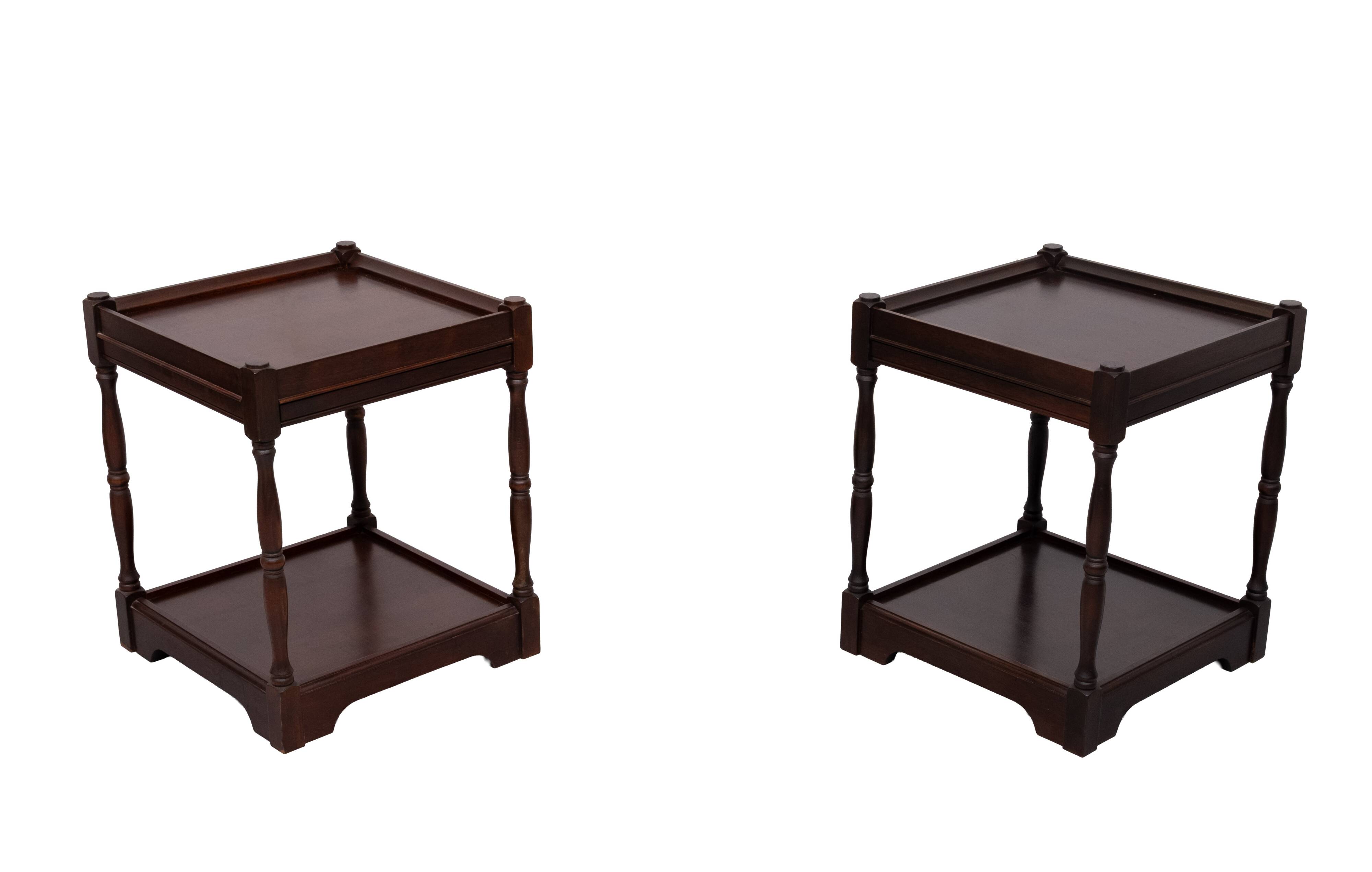 Georgian style set Mahogany night stands sofa tables .England