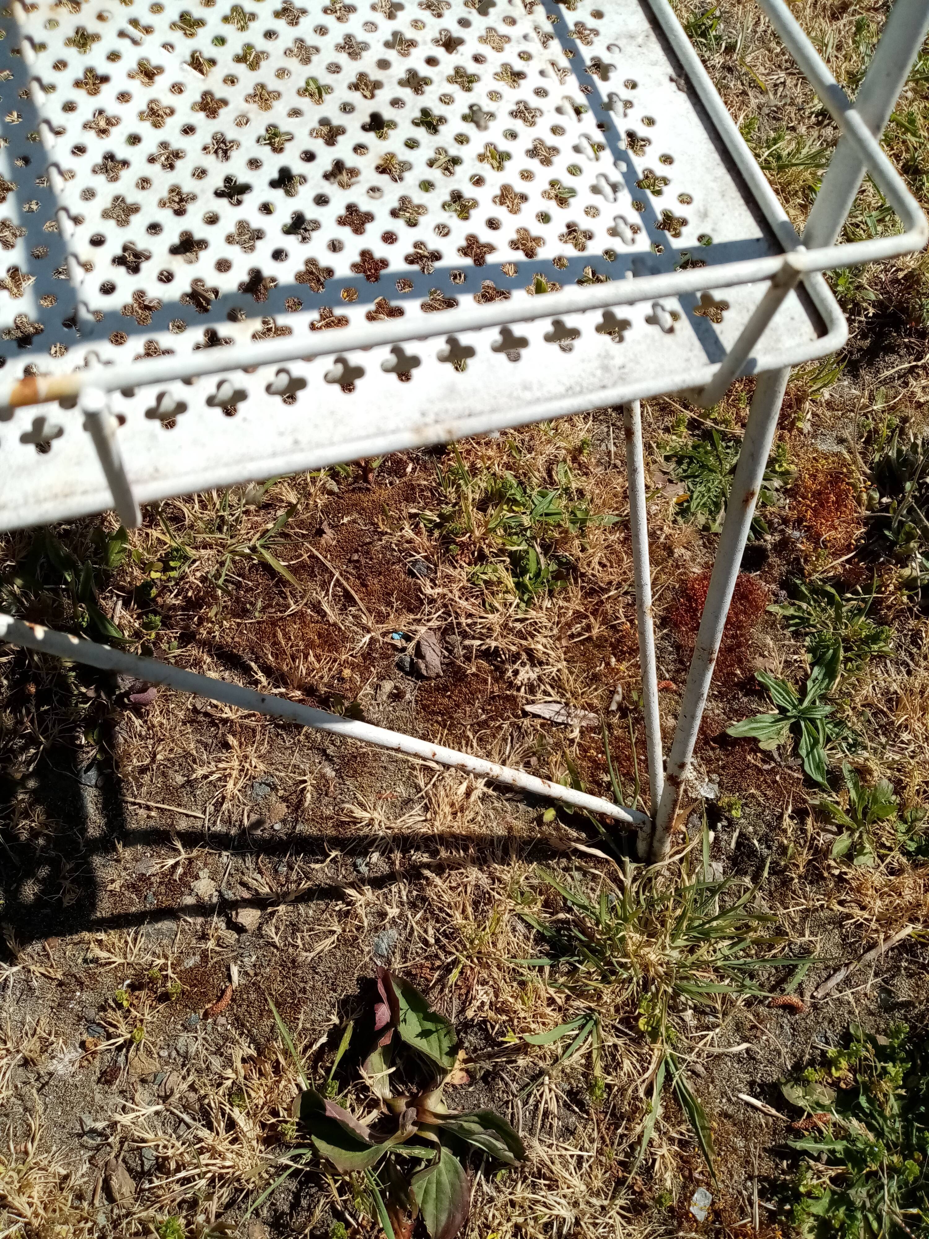 Vintage metal shelf