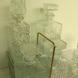 Set of 8 glass decanter crystal