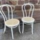 2 chaises bistrot shabby chic bois courbé vintage