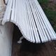 Cast iron and wooden slat garden bench from the early 20th century