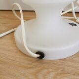 Set of 2 Vintage White Glass Table Lamp by Ivan Jakes, Czechoslovakia 1960s