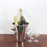 Silver plated designer champagne cooler WMF Kurt Mayer Design, 1950s