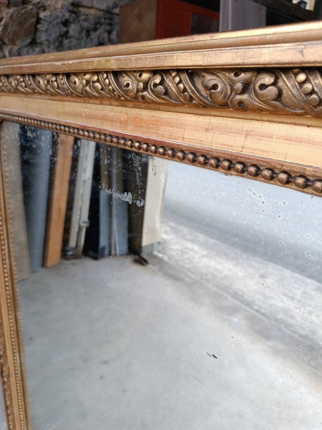 Antique Louis Philippe mirror 132/120 cm