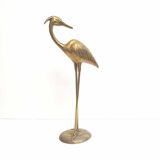 Great Blue Heron XL Golden Brass Ht 48cm