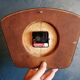 Vintage formica clock silent wall clock "Bayard red"