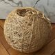 Lustre suspension boule chanvre ficelle