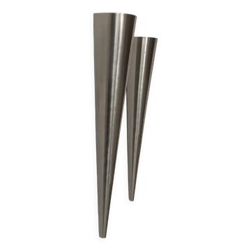 Vintage wall light pair, metal, France, 1980.
