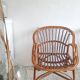 Paire de fauteuils en rotin vintage circa années 70