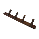 Porte manteau bois 4 patères style industriel