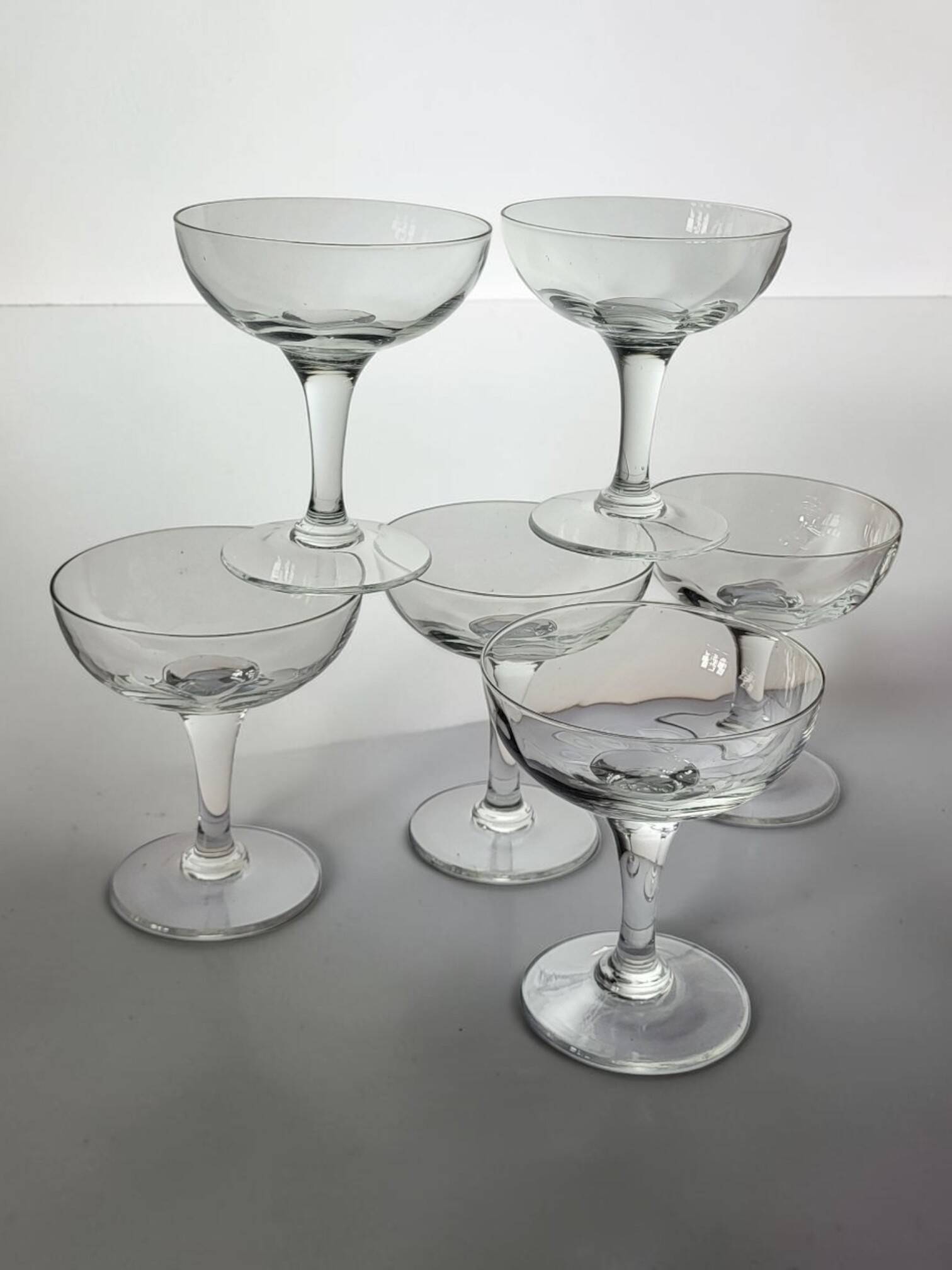 6 champagne coupes