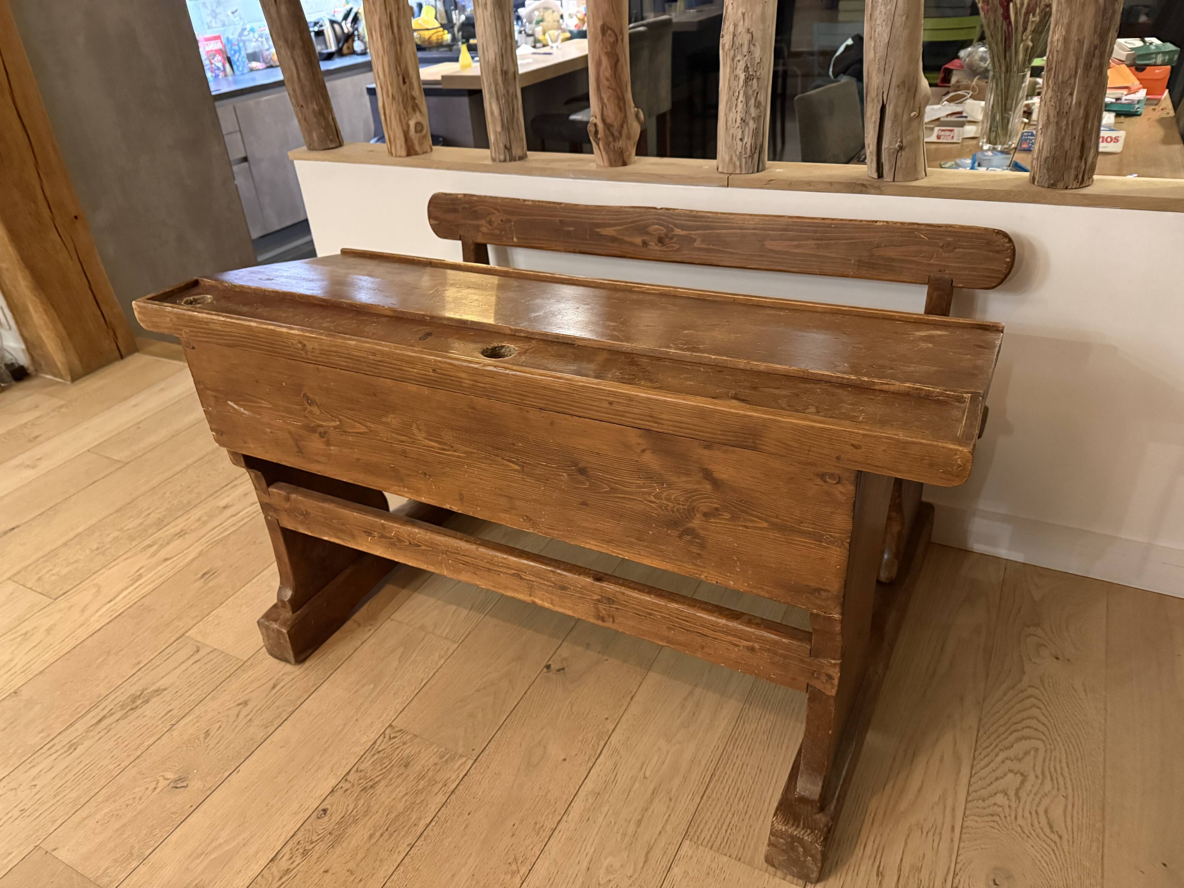 Oak school desk