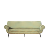 Curved silk sofa by Gigi Radice, 1950