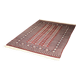 Handwoven red Boukhara oriental rug, 1960s