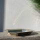 Octagonal silver-plated metal dish