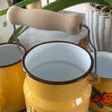 Enamelled sheet metal tea set