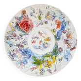 Assiette coupe en porcelaine Bernardaud Marc Chagall Opéra Garnier Limoges, 36 cm