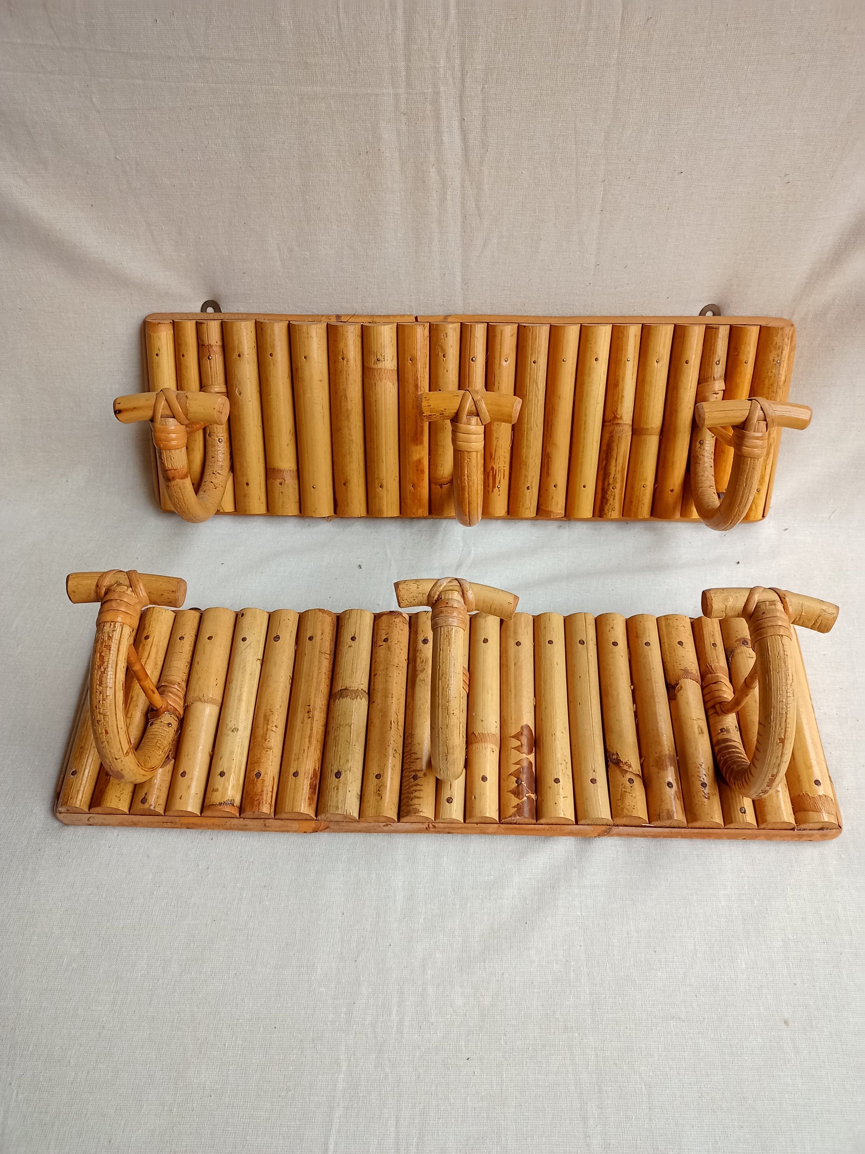 Wall bamboo doormanteaux (set of two)