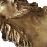 Christ bronze massif plaque avec bas relief pour pierre tombale ou autre signée