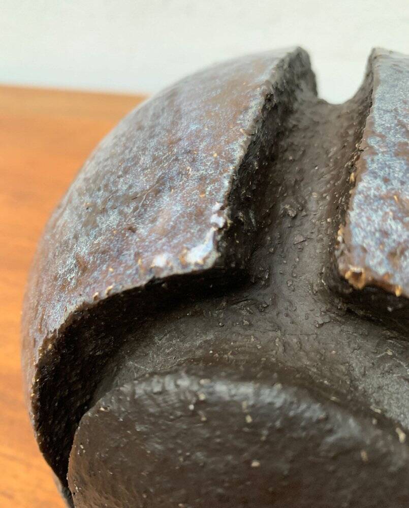 Brutalist mid-century studio pottery art sculpture from the 1960s.