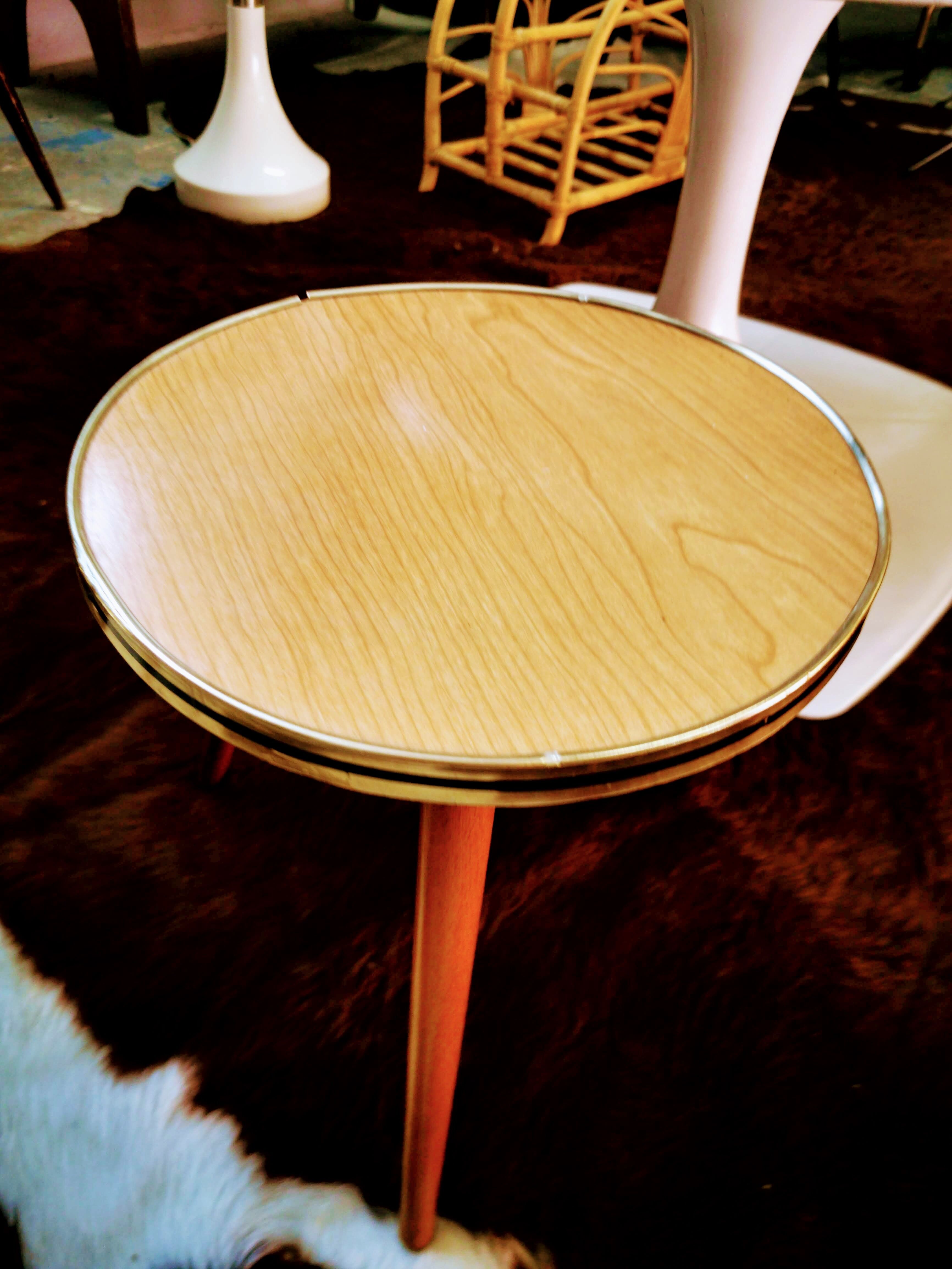 Vintage tripod side table