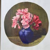 Still life with roses signed Cornillon 20th century