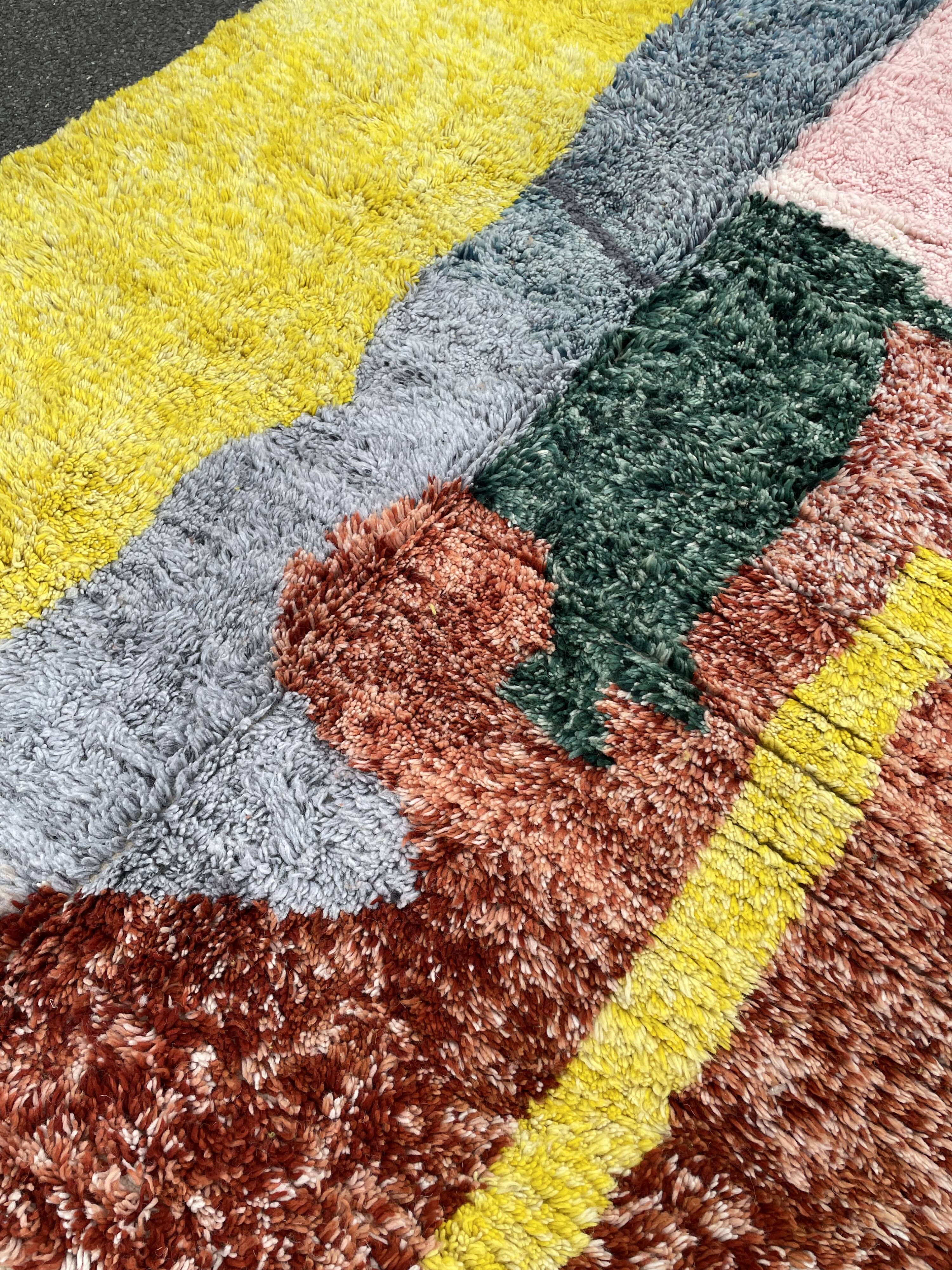 Berber carpet mrirt wool 185x300 cm