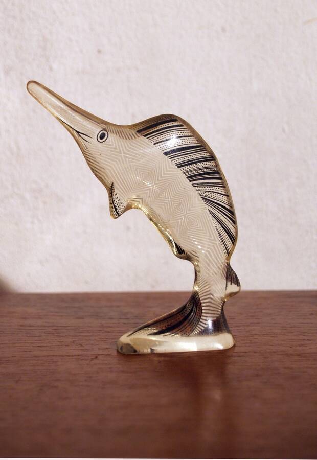 Abraham Palatnik lucite animals elephant swordfish owl