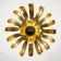 Vintage gold leaf metal wall light flower applique