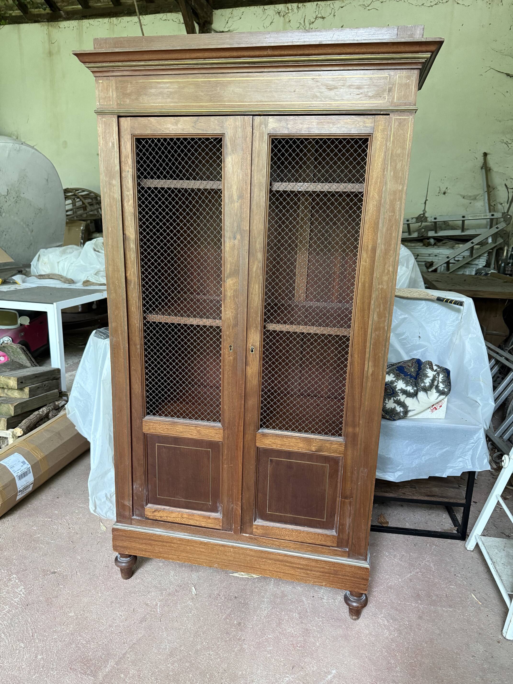 old library with grilles doors
