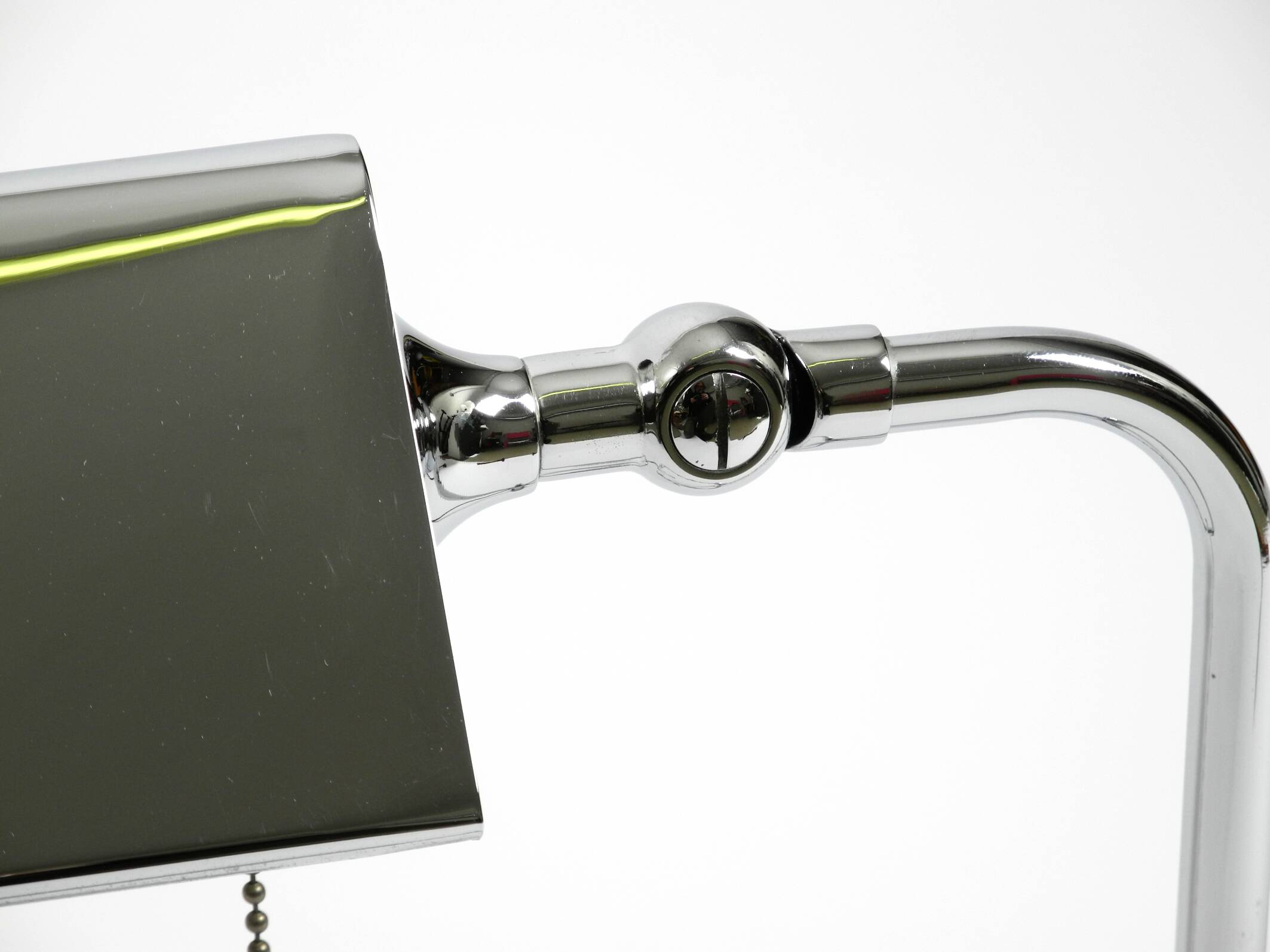 Large original 1980s chrome table lamp by Florian Schulz