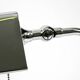Large original 1980s chrome table lamp by Florian Schulz