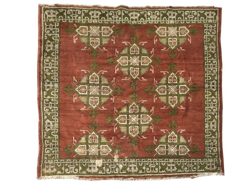 Old carpet decorative turkish 190 x 210 cm
