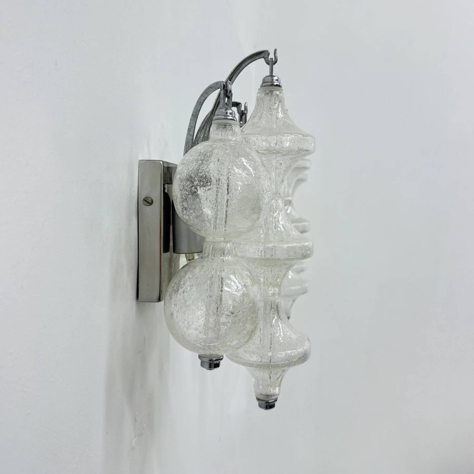 1 of 3 J.T. Kalmar Tulipan wall lamp sconce, 1970s Austria