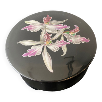 Villeroy&Boch Black Forest jewelry box 80s orchid pattern