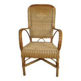 Fauteuil en rotin années 1950