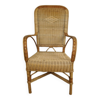 Rattan armchair 1950s
