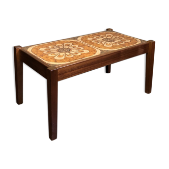 Mid-century danish tile top teak coffee table, 60s/70s